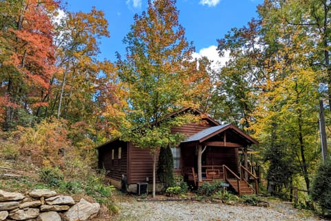 Boat Dock + Fire Pit! Woodsy Lake Glenville Cabin House in Lake Glenville