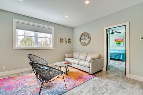 Fire Pit + Beach Access: Quiet Northville Retreat Apartment in Northville