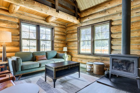 Riverfront Montana Log Cabin w/ Mountain Views! House in Divide