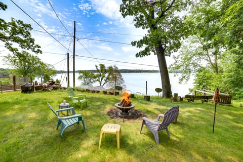 Fire Pit & Yard: Michigan Lakefront Retreat House in Ohio
