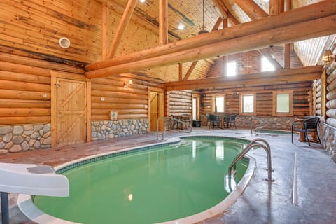 Indoor Pool & Hot Tub! Spacious Sterling Cabin House in Michigan