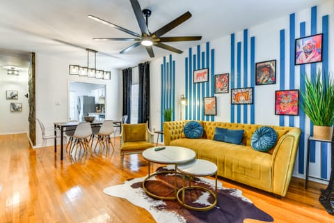 Colorful Baton Rouge Home: Deck, Grill & Fire Pit House in Baton Rouge