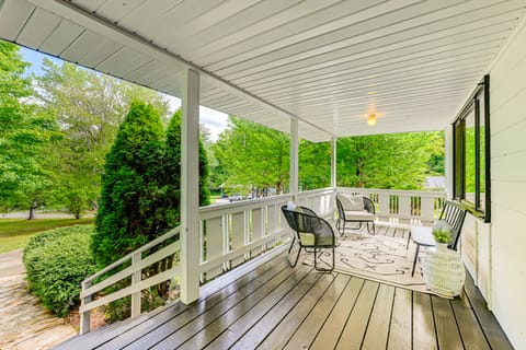 Porch, Yard & Creek Access: Spacious Sylva Home! House in Swain County