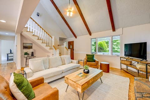 Porch, Yard & Creek Access: Spacious Sylva Home! House in Swain County