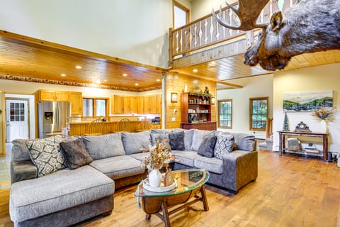 Private Deck & Fire Pit: Adirondack Family Home House in Webb