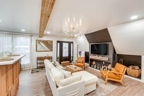 Walk to Fox Lake: Pet-Friendly A-Frame w/ Fire Pit House in Wisconsin