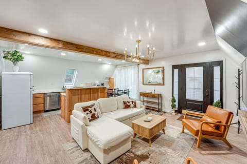 Walk to Fox Lake: Pet-Friendly A-Frame w/ Fire Pit House in Wisconsin