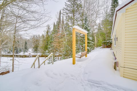 Ice Fish & Snowmobile: Riverfront Manistique Cabin House in Wisconsin