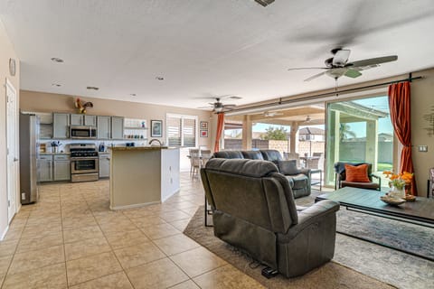 5 Mi to Surprise Stadium: Chic Home w/ Pool House in Surprise