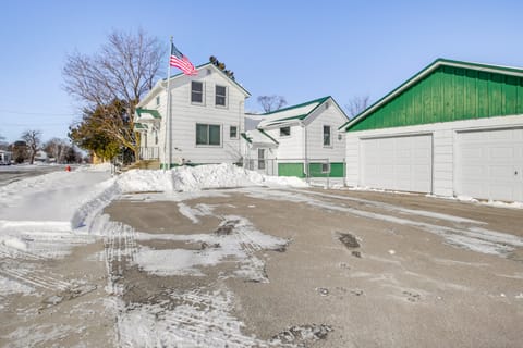 Boat Dock: Riverfront Oconto Home! House in Wisconsin