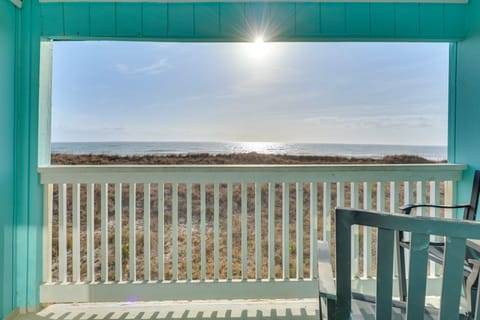 Balcony w/ Ocean Views: Carolina Beach Condo! Apartment in Carolina Beach