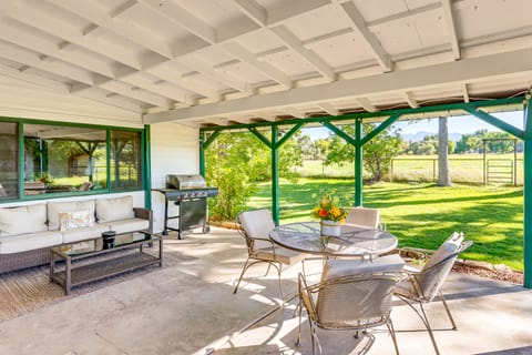 Patio & Mountain Views: Farmhouse in Mancos! House in La Plata County