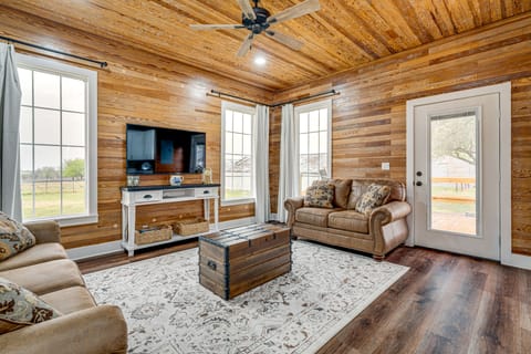 Furnished Deck + Views: Rural Schulenburg Retreat House in Texas