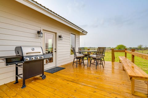 Furnished Deck + Views: Rural Schulenburg Retreat House in Texas