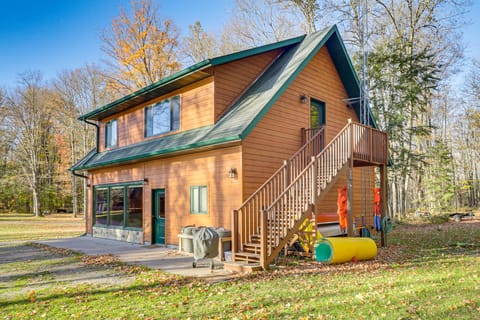 Private Dock, BBQ Ready: Lakefront Fifield Home! House in Wisconsin