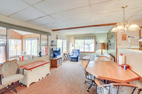 Dock & Fire Pit: Lakefront Cottage in Gould City! Cottage in Michigan