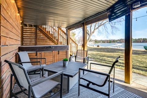 Boat Dock, Hot Tub & Deck: Lakefront Nekoosa Home! House in Wisconsin