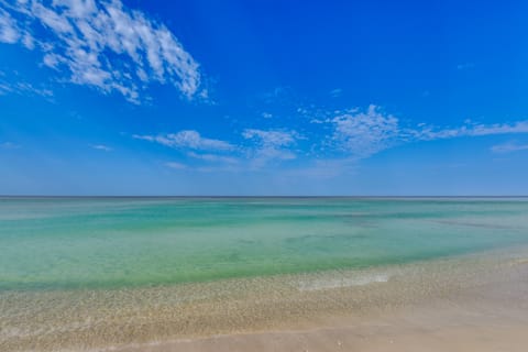 Chic & Elevated Decor: Beachfront PCB Gem w/ Patio Apartment in Lower Grand Lagoon