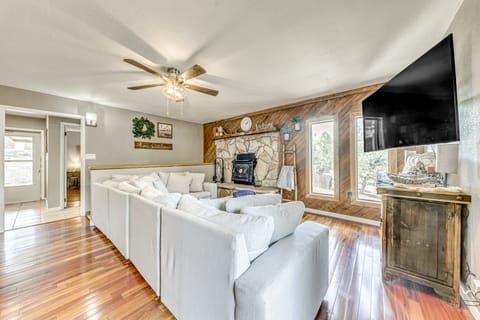 1 Block to Hiking: Ruidoso Home w/ Game Room House in Ruidoso