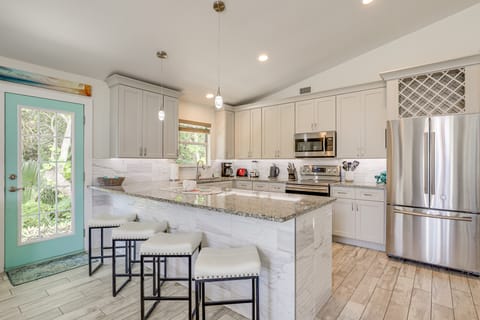 1 Block to Beach, Patio: Updated St Augustine Home House in Saint Augustine Beach