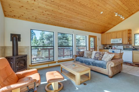 Mtn-View Deck: Cabin Getaway in Angel Fire Apartment in Angel Fire