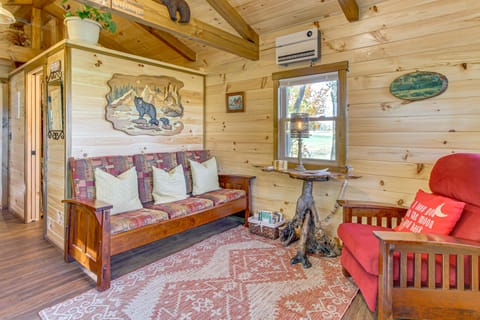 Outdoor Oasis w/ Fire Pit & Dock: Galion Log Cabin House in Ohio