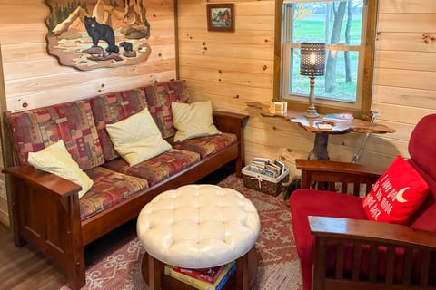 Outdoor Oasis w/ Fire Pit & Dock: Galion Log Cabin House in Ohio