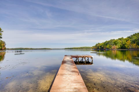 Big Portage Lake Home: Deck, Dock, Fire Pit House in Wisconsin