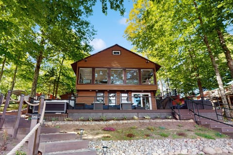 Hot Tub + Deck: Waterfront Home on Sacandaga Lake House in Great Sacandaga Lake