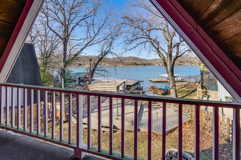 Steps to Shared Dock: Lake of the Ozarks A-Frame! House in Lake of the Ozarks