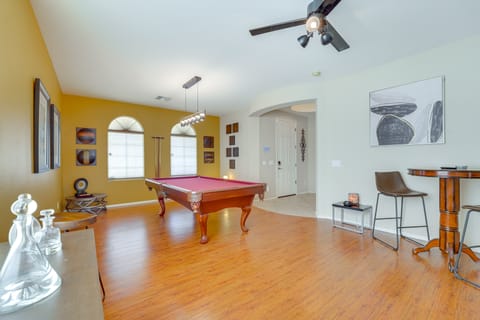 Outdoor Kitchen + Patio: Upscale Home Near Phoenix House in Laveen Village