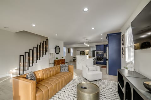 Home Theater + Rooftop Deck! Fountain Sq Stunner House in Indianapolis