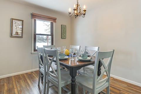 Rice Lake Escape w/ Private Dock: 1 Mi to Main St House in Rice Lake