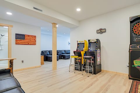 Game Room & Dock: Lakefront Park Falls Getaway House in Wisconsin