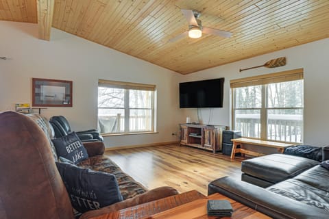 Game Room & Dock: Lakefront Park Falls Getaway House in Wisconsin