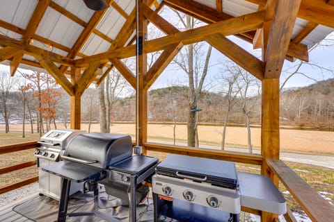 Eagle Viewing & Grill Station: James River Retreat Apartment in Ozark Mountains