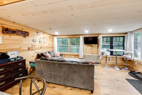 Waterfront 'Little Red Camp' on Moose River House in Moosehead Lake