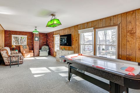 Private Boat Dock at Waterfront Lake Mitchell Home House in Michigan