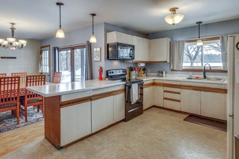 Group Friendly! Riverfront Waupaca Retreat w/ Yard House in Wisconsin