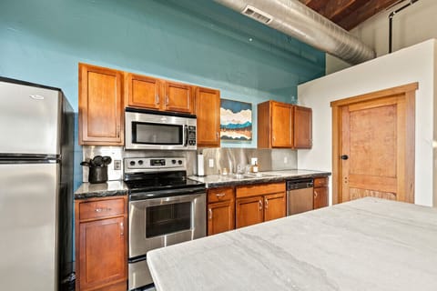 Beautiful concrete counter tops to prepare your favorite meals.