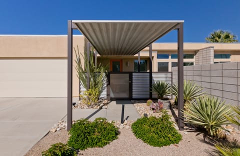 Mid century modern covered walkway