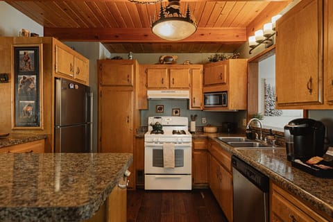 Full size kitchen with all of the amenities of home to cook in