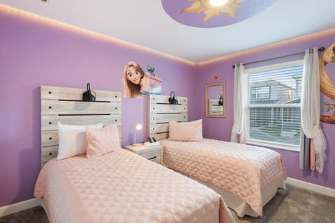 Two Twins Bedroom 3 Upstairs Tangled Theme