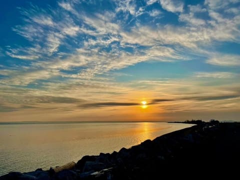 evening view from deck