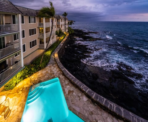 Pool and ocean are side-by-side