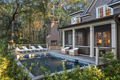 Relax in the private pool!