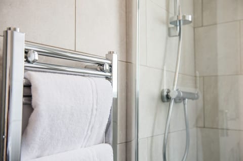 Free toiletries, hair dryer, towels