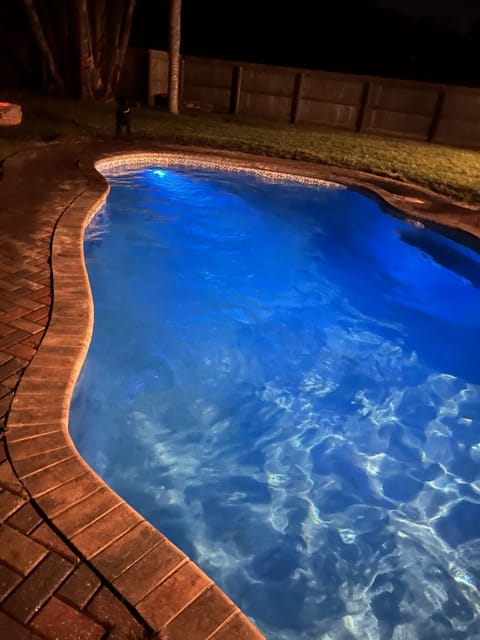 Pool at nighttime
.

