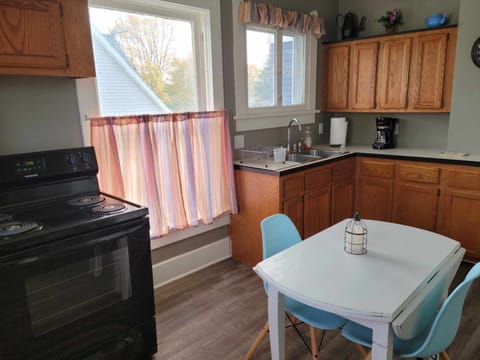 Full kitchen, great windows