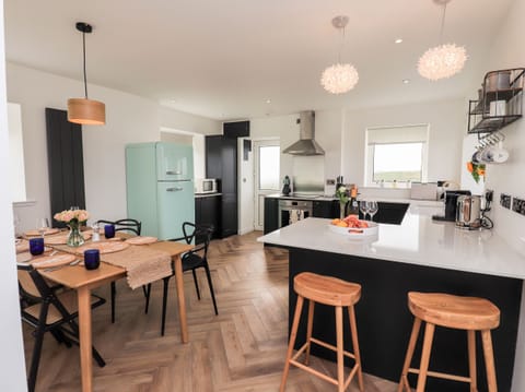 Fridge, dishwasher, electric kettle, toaster